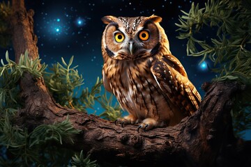 wallpaper owl | background owl | owl in the night 