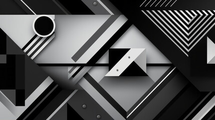abstract black and white geometric background