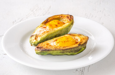 Baked eggs in avocado