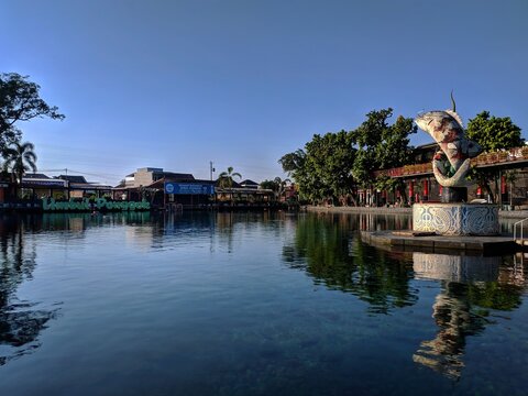 Umbul Ponggok is a natural spring water swimming pool. Fresh and clean water