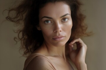 Fototapeta premium Portrait of a beautiful woman who is passionate about fashion.