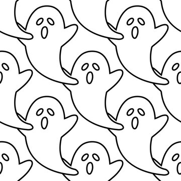 Seamless ghost background. Ghost background for Halloween party
