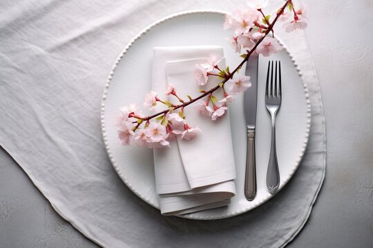 An elegant composition of white plates, bowls, and simple cutlery, presenting a minimalistic and stylish tableware concept
