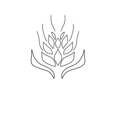 black and white flower