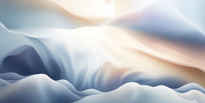 Background images and light textures The ethereal white wave looks clean and clear. It can be designed as a background for various events. Generative AI