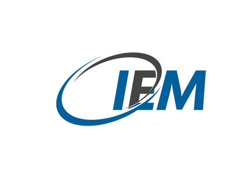 IEM letter creative modern elegant swoosh logo design