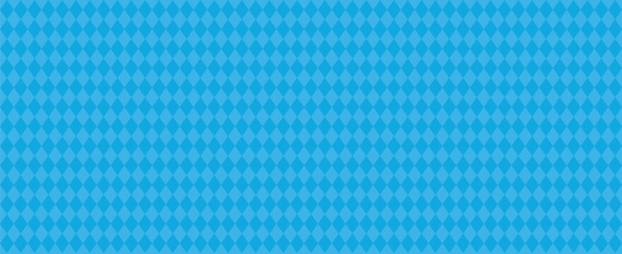 Bavarian Oktoberfest seamless pattern with blue and white rhombus Flag of Bavaria Oktoberfest blue checkered background 