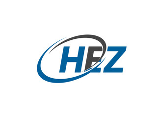 HEZ letter creative modern elegant swoosh logo design