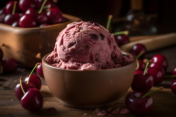sweet, creamy cherry fudge ice cream transforms winter nights into a rich delight