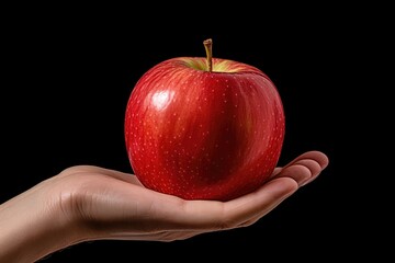 photo of hand holding apple