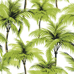 Fototapeta premium Seamless Colorful Hawaii Palms Pattern.Seamless pattern of Hawaii Palms in colorful style. Add color to your digital project with our pattern!