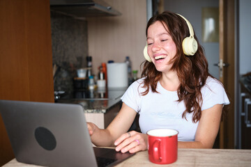 A morning video call from home