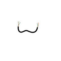 Damaged electrical wires isolated with rubber covers