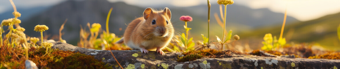 A Banner Photo of a Hamster in Nature
