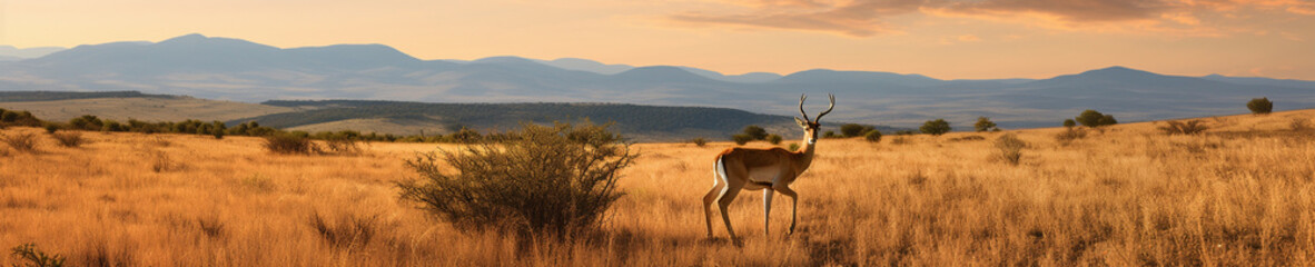 Fototapeta premium A Banner Photo of an Antelope in Nature