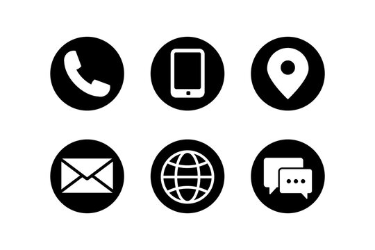 Set of icons web contact design template vector.