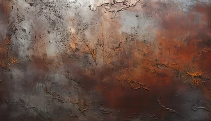 Fotobehang rusty metal textured background © CravenA