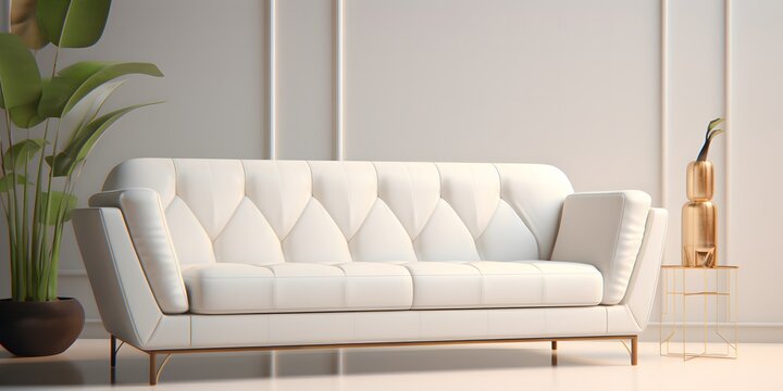 White Background, A Sofa