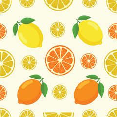 Seamless orange pattern vector illustration