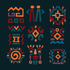 Abstract pattern in native African geometric art