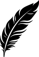 Obraz premium The feather graphic showcases delicate and intricate lines, resembling the graceful beauty of a real feather
