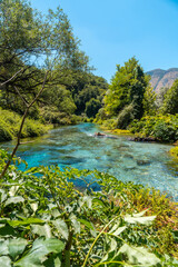  The Blue eye river, a natural phenomenon in the mountains of southern Albania