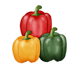 red and yellow peppers