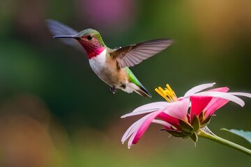 hummingbird and flower