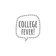 ''College Fever'' University Lettering, Ideal for Web Design