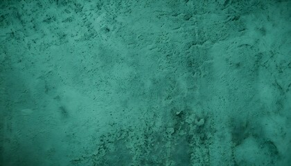 Obraz premium Old green concrete wall surface. Сrumbled. Close-up. Dark teal rough background for design. Texture, grunge, wall, paper, old, dirty, pattern, vintage.