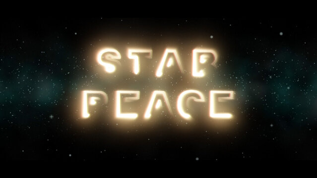 Star Peace Crawling Text Title