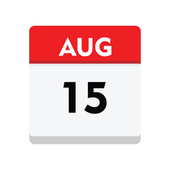 15 august icon with white background