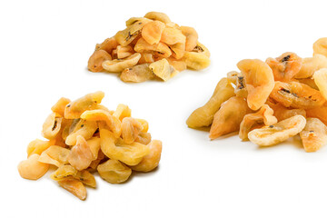 Dried passion fruit isolated on a white background.