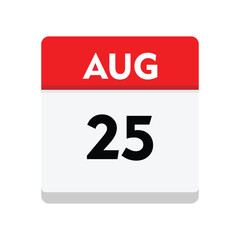 25 august icon with white background
