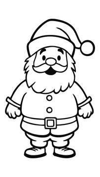 Santa Claus in a Santa hat . Vector illustration