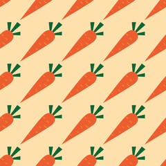 Seamless vector natural pattern of carrots