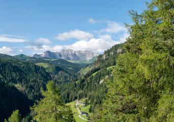 Fototapeta na wymiar scenic image of the Dolomite mountains in summer
