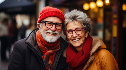 Lifelong Partners Walking in Sunshine