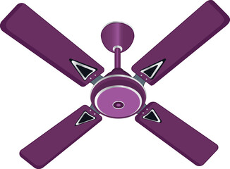 electric ceiling fan of purple color