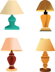 set of home lamps. house light and table lamps