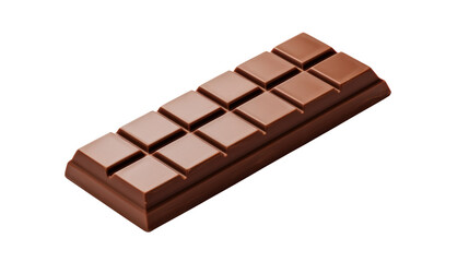 bar of chocolate milk chocolate squares isolated 