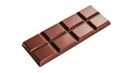 bar of chocolate milk chocolate squares isolated 