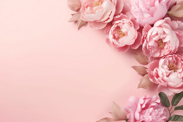 Whimsical Pink Enchantment: Peonies and Roses