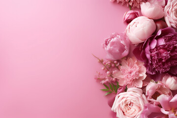 Heavenly Pink Hues: Peonies and Roses Showcase