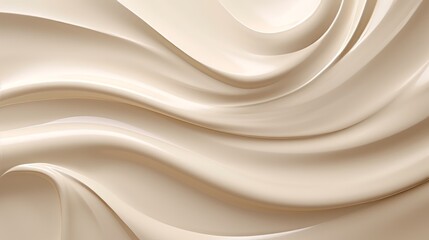 Obraz premium Composition of cream texture. Abstract beige background with wavy lines