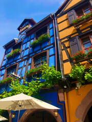 Beutiful places of France - colorful Riquewihr village in Alsace
