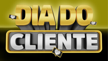 selo 3d ''dia do cliente''