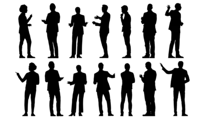 Fotobehang set of people silhouette illustration for business people for finance good perfprmance include clipping path © KengVit14