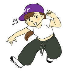 ダンス　部活　運動部　スポーツ　踊る女の子