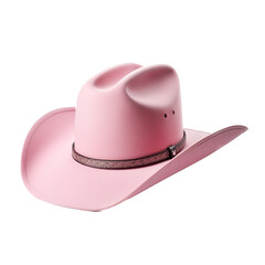 a pink felt Cowboy hat in a western-themed, illustration in a PNG, cutout, and isolated.
Generartive ai